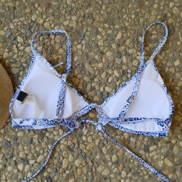 Ninety Six Degrees Blue and White Fringe Bikini - Picture 7 of 8